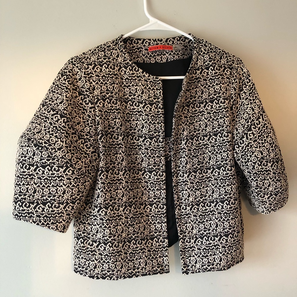 Alice + Olivia Structured Cropped Jacket - image 6